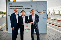 (v.l.n.r.)Martin Walden, Dr. Lydia Hüskens und Berthold Huber©Deutsche Bahn AG / Dominic Dupont 